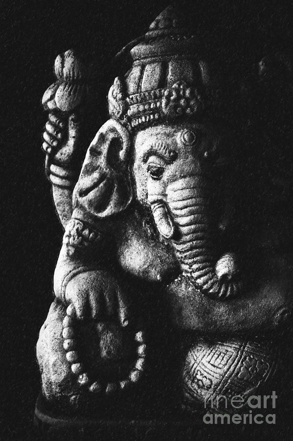 Black And White Photograph - Elephant God by Tim Gainey
