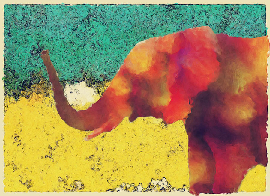 Elephant Painting - Elephant - Happened At The Zoo by Jack Zulli
