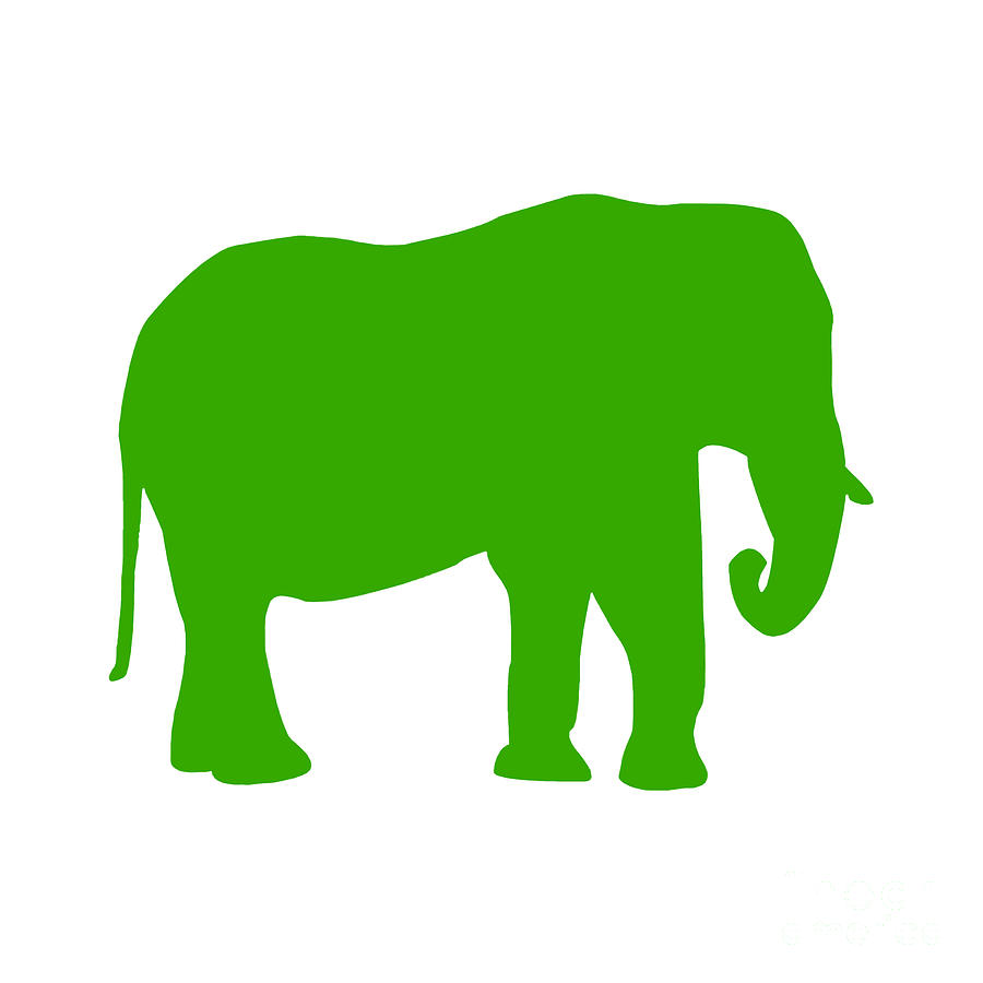 Elephant in Green and White Digital Art by Jackie Farnsworth Elephant in Green and White Digital Art by Jackie Farnsworth