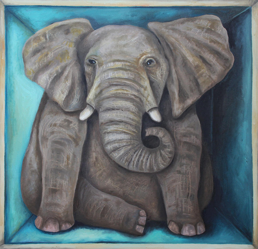 Elephant In The Room 2 Painting by Leah Saulnier The Painting Maniac