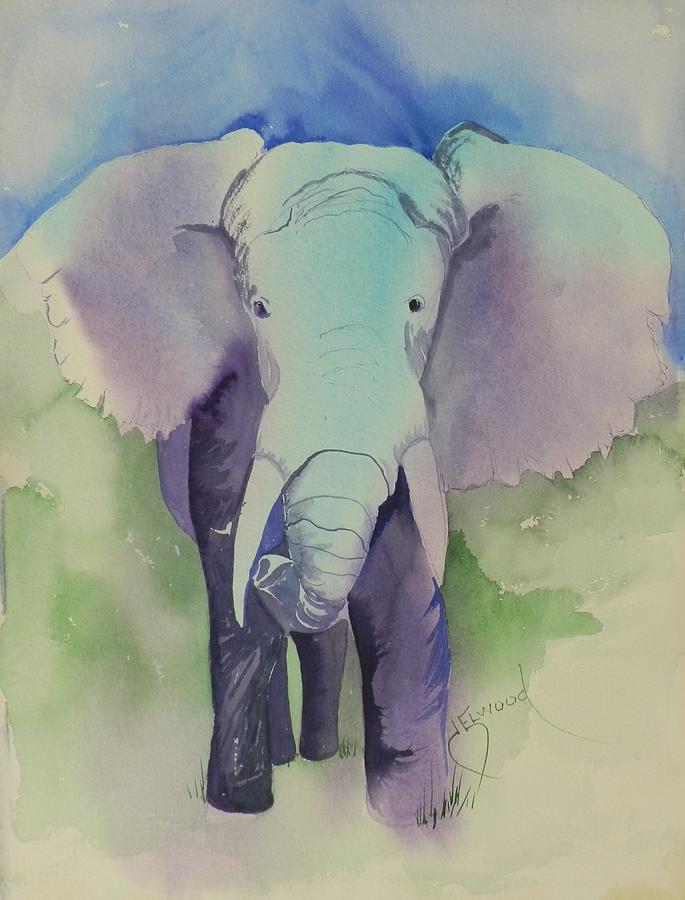 Elephant Painting - Elephant by Jann Elwood