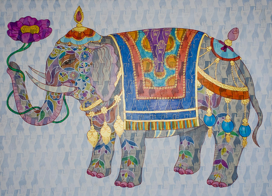Elephant Painting by Jennifer Mazzucco