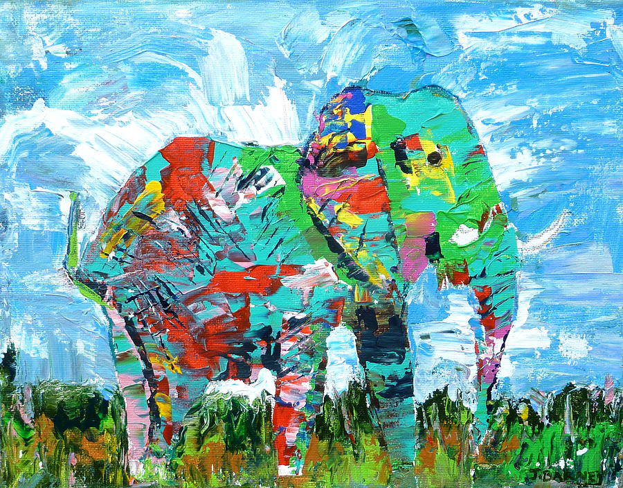 Elephant Painting by John Barney