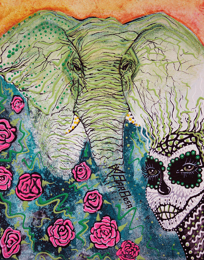Wildlife Painting - Elephant Keeper by Laura Barbosa