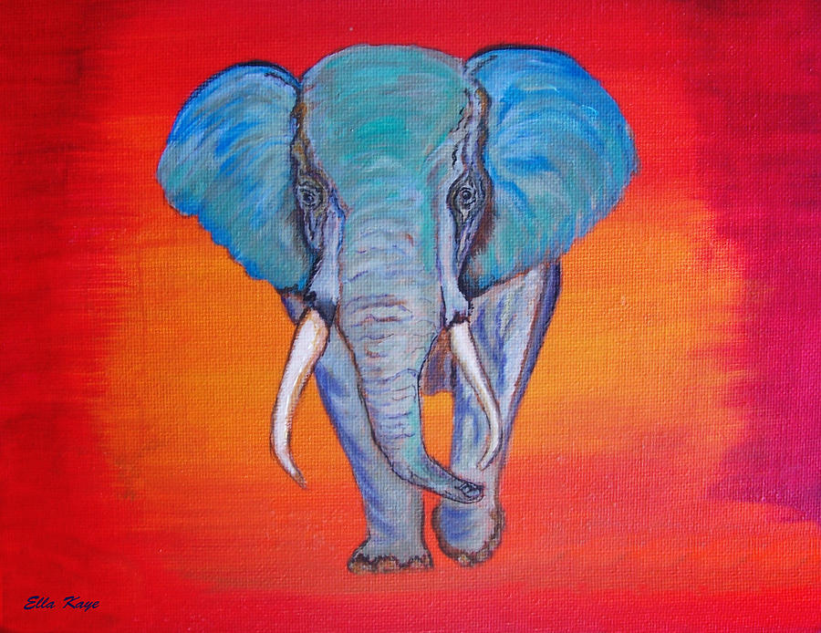 Elephant Matriarch Painting by Ella Kaye Dickey