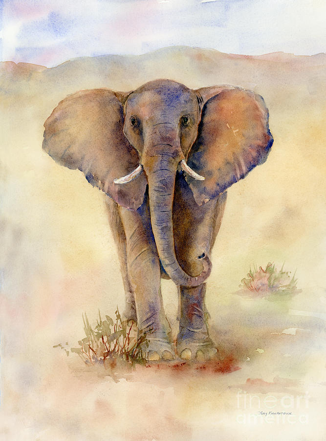 Elephant  Painting by Amy Kirkpatrick