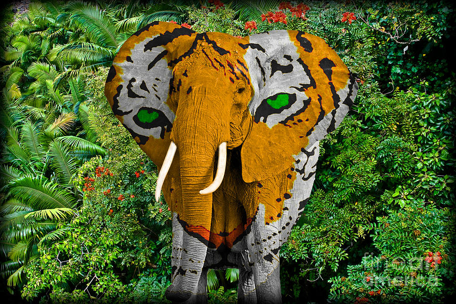 Elephant Tiger Abstract by Gary Keesler Elephant Tiger Abstract by Gary Keesler