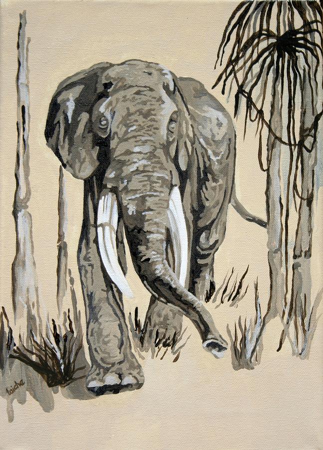 Elephant Painting by Taiche Acrylic Art