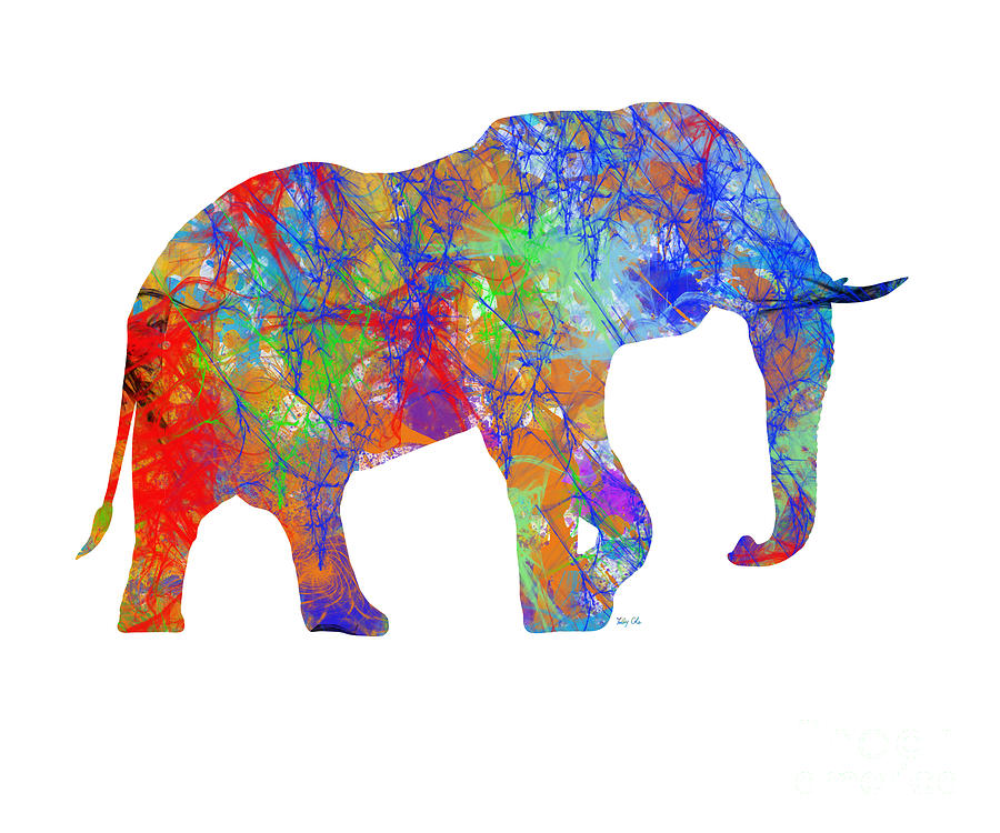 Elephant Digital Art by Trilby Cole