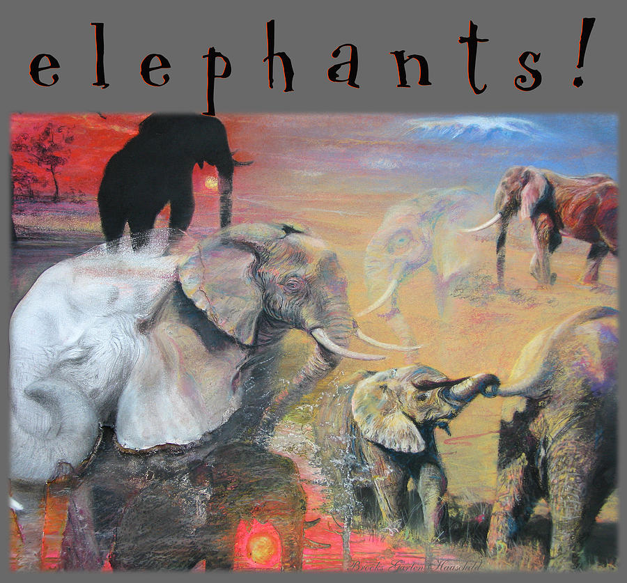 Elephants - Art 4 Kids - Pastel Drawing Mixed Media by Brooks Garten Hauschild
