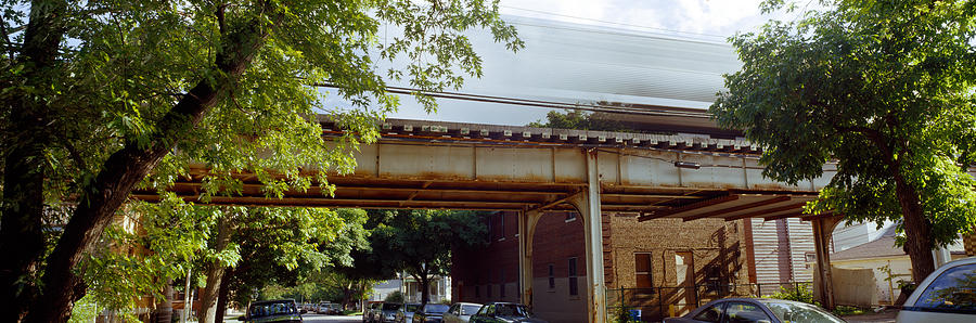 Architecture Photograph - Elevated Train On A Bridge, Ravenswood by Panoramic Images
