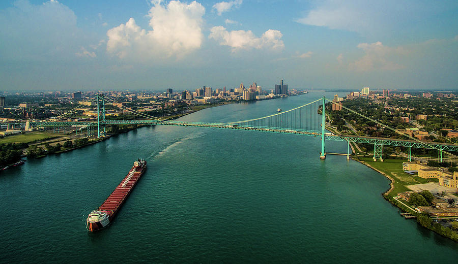 Elevated View Of Ambassador Bridge Photograph by Panoramic Images