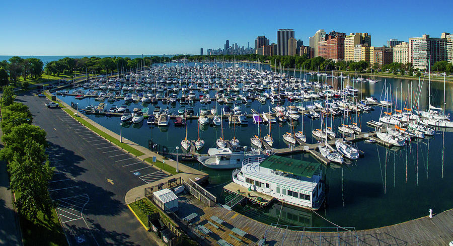 Architecture Photograph - Elevated View Of Belmont Yacht Club by Panoramic Images