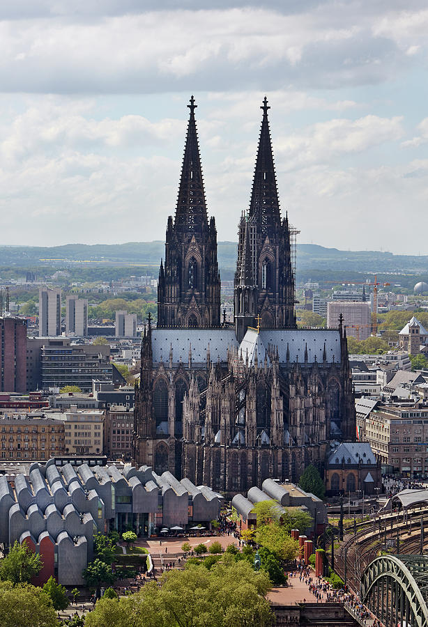 Elevated View Of Cologne Cathedral Photograph by Allan Baxter
