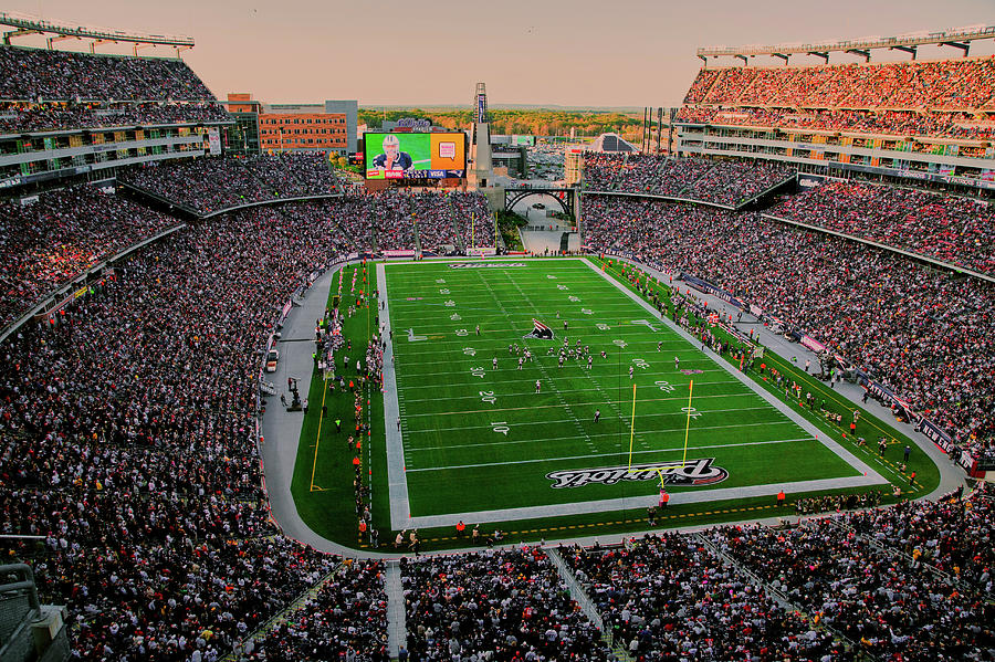 Elevated View Of Gillette Stadium, Home Photograph by Panoramic Images