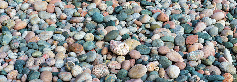 Nature Photograph - Elevated View Of Stones On The Beach by Panoramic Images