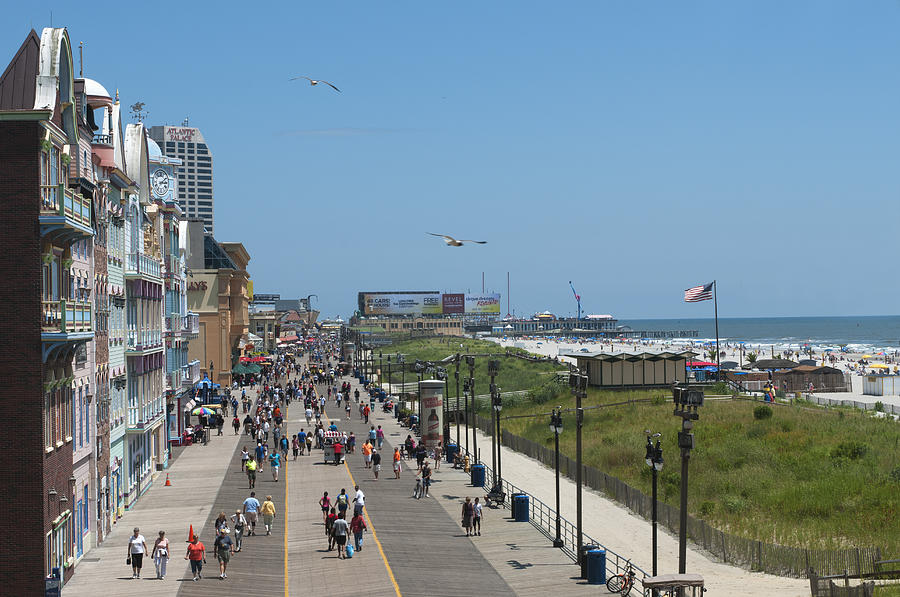 Elevated view of the Atlantic City Boardwalk. Photograph by Driendl Group