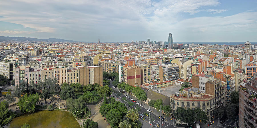 Elevated View Of The City, Barcelona Photograph by Panoramic Images
