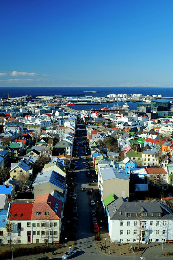 Elevated View Over Reykjavic, Iceland Photograph by Travelpix Ltd