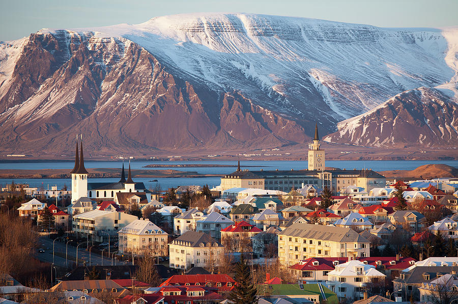Elevated View Over Reykjavik, Iceland Photograph by Travelpix Ltd