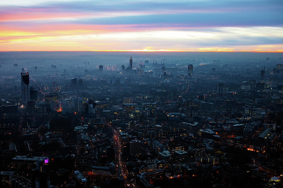 Elevated View Over South London At Dusk Photograph by Gary Yeowell