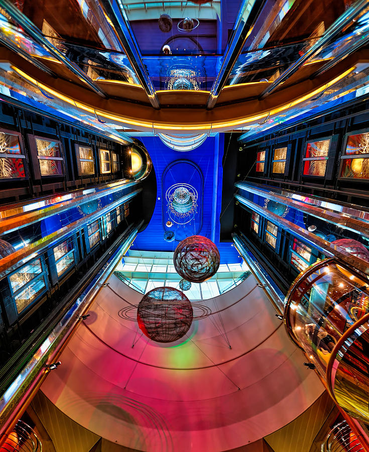 Elevators aboard the Royal Caribbean Adventures of the Seas Photograph by Craig Bowman