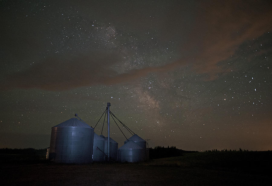Elevators and Milky Way Photograph by Doug Davidson