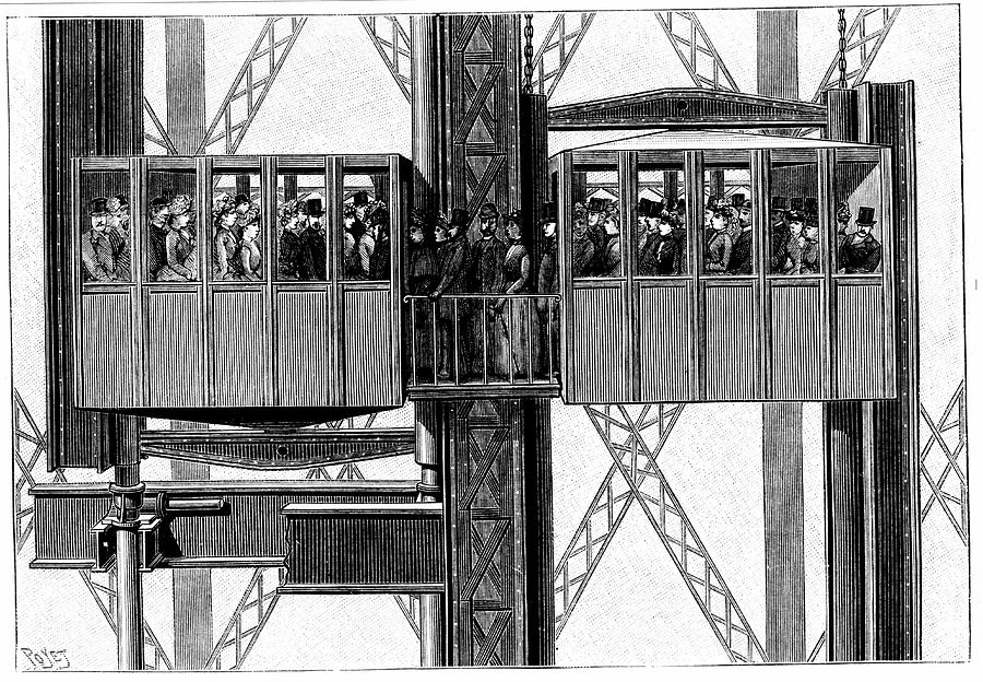 Elevators On The Eiffel Tower Photograph by Universal History Archive/uig