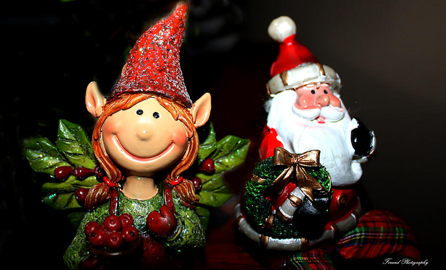 Elf and Santa Photograph by Debra Forand
