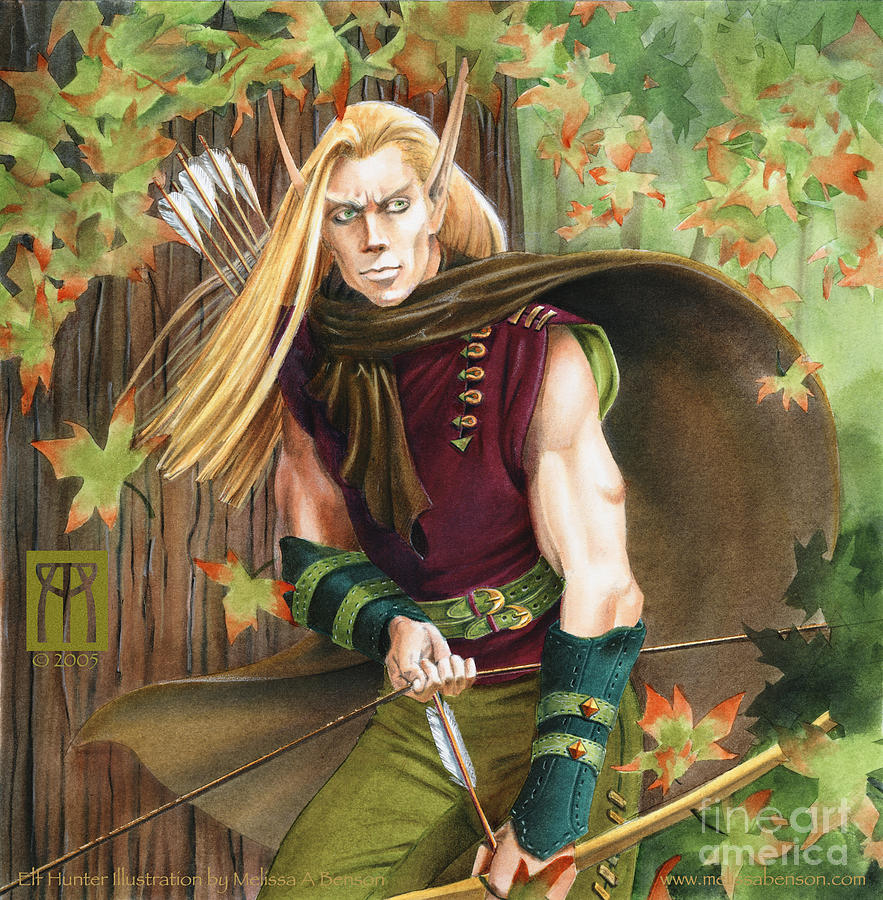 Elf Hunter Painting by Melissa A Benson