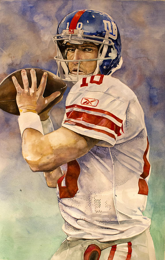 Eli Manning Painting - Eli Manning by Michael Pattison
