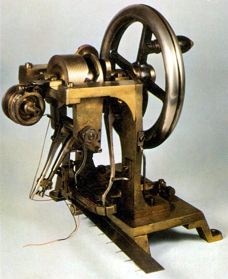 Elias Howe Sewing Machine, 1845 Photograph by Photo Researchers