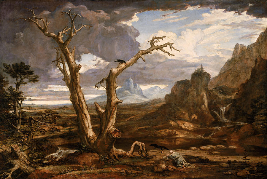 Elijah in the Desert Painting by Washington Allston