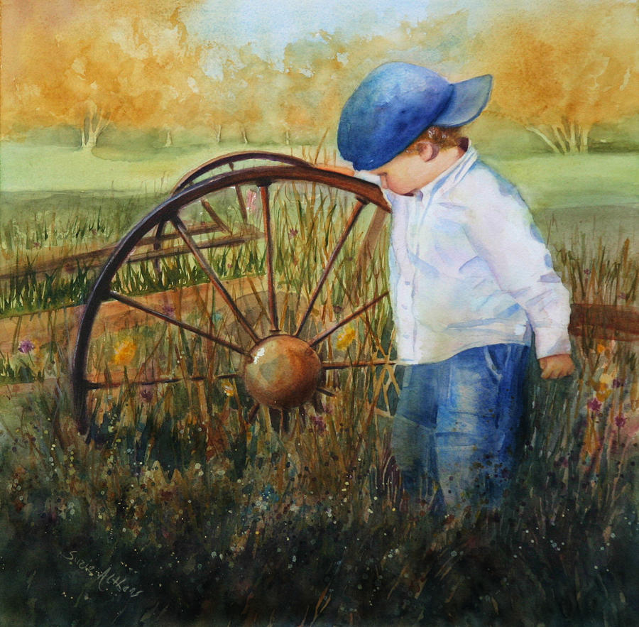 Farm Painting - Elijah by Suzie Althens
