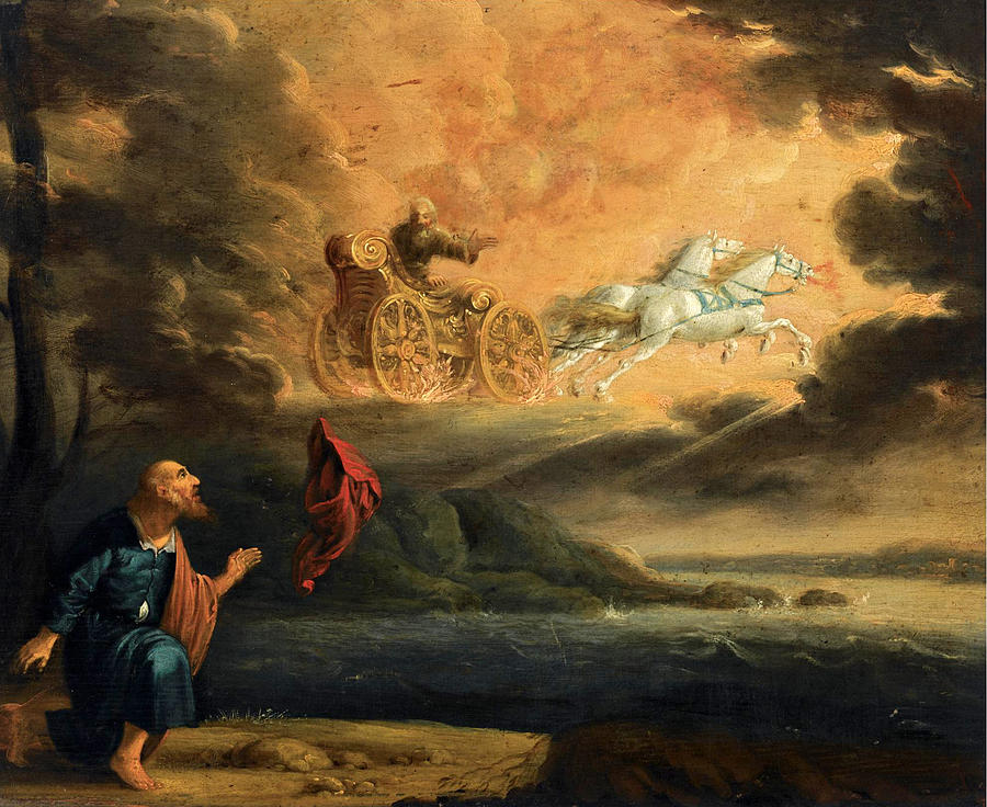 Elijah taken up into Heaven in the Chariot of Fire Painting by Pieter Symonsz Potter