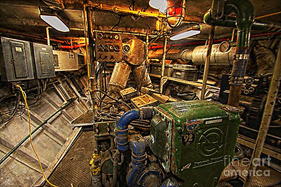 Boat Photograph - Elissa Engine Room by Audreen Gieger