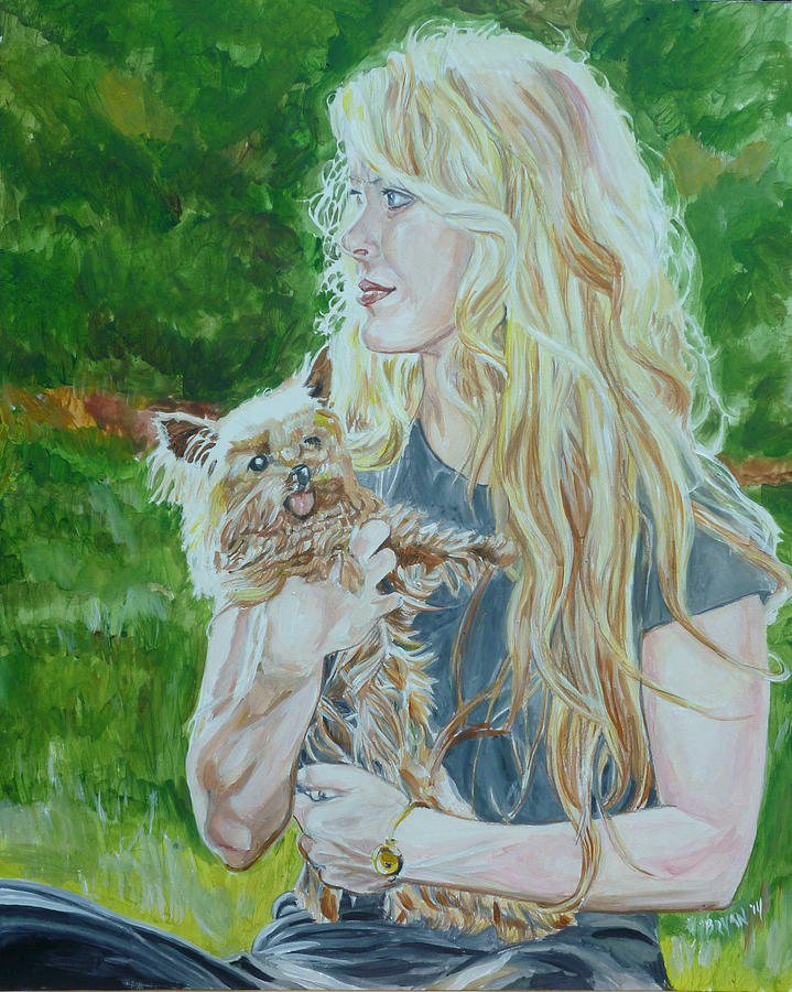 Elizabeth South and Ginger Painting by Bryan Bustard
