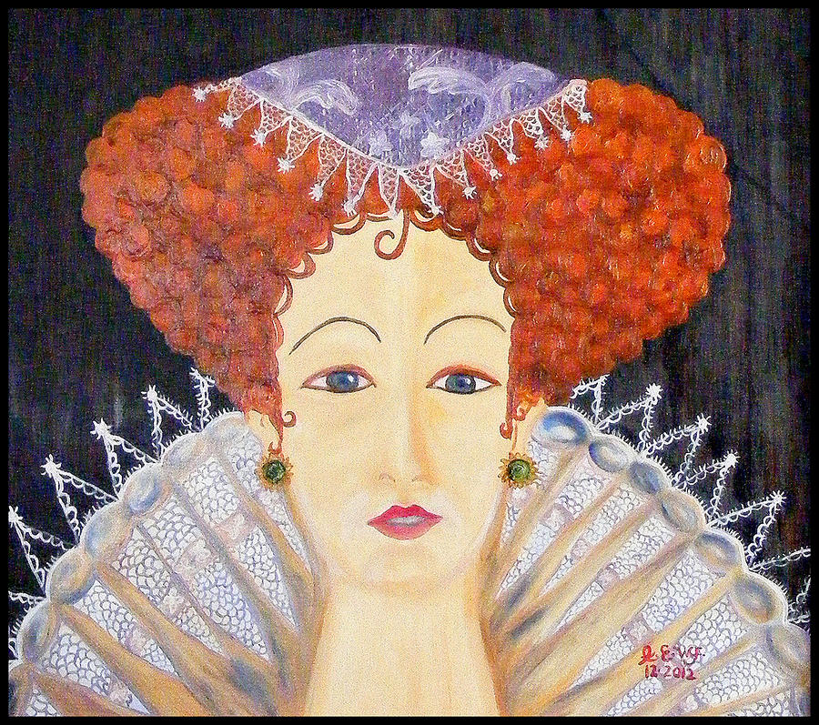 Elizabethan Portrait Painting by Amanda Fitzgerald | Pixels