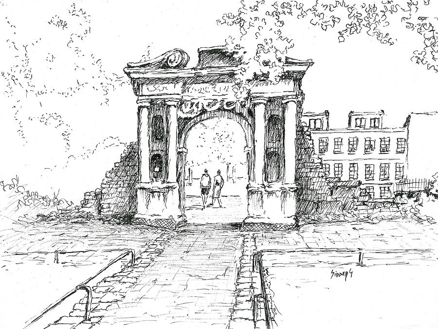 Elizabeths Gate Drawing by Sam Sidders