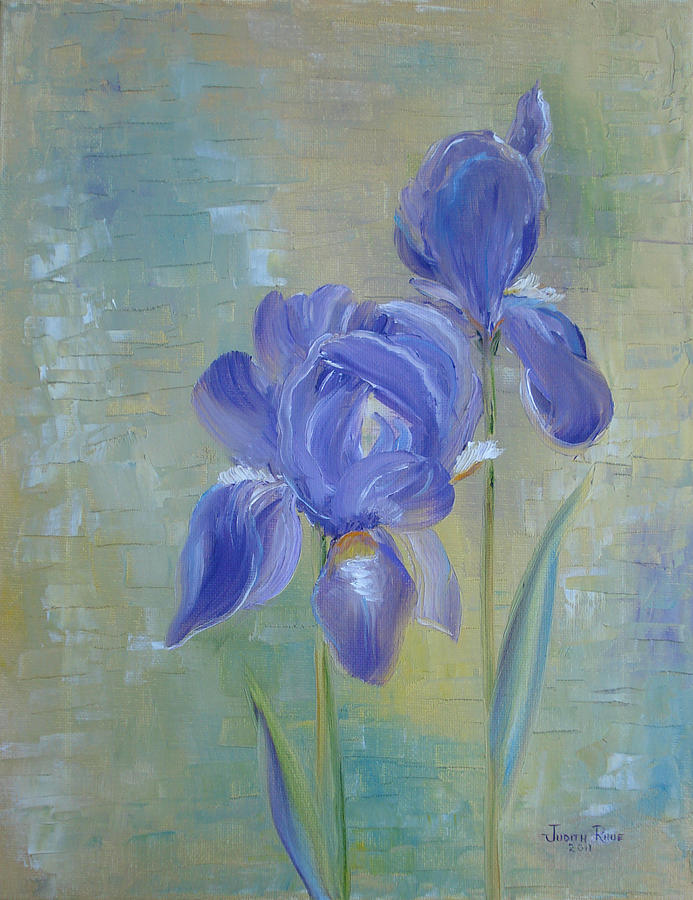 Elizabeths Irises Painting by Judith Rhue