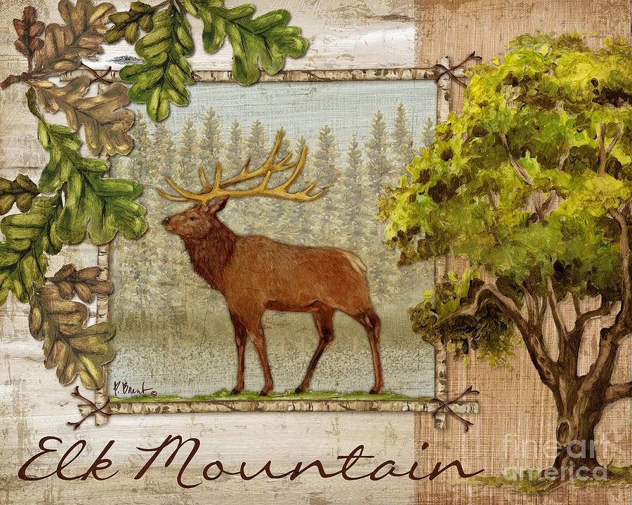 Deer Painting - Elk Mountain by Paul Brent