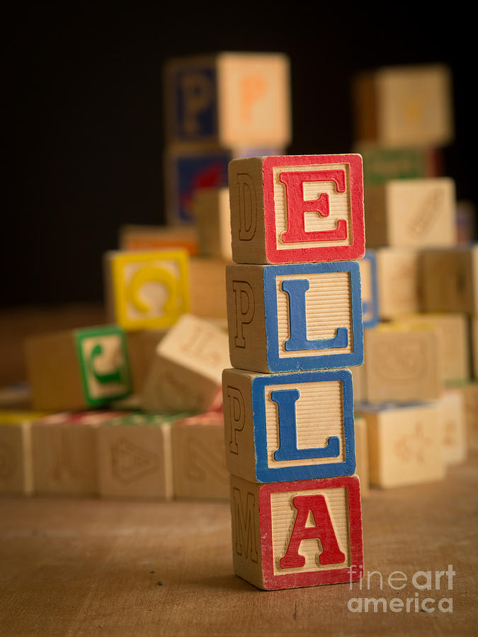 ELLA - Alphabet Blocks Photograph by Edward Fielding