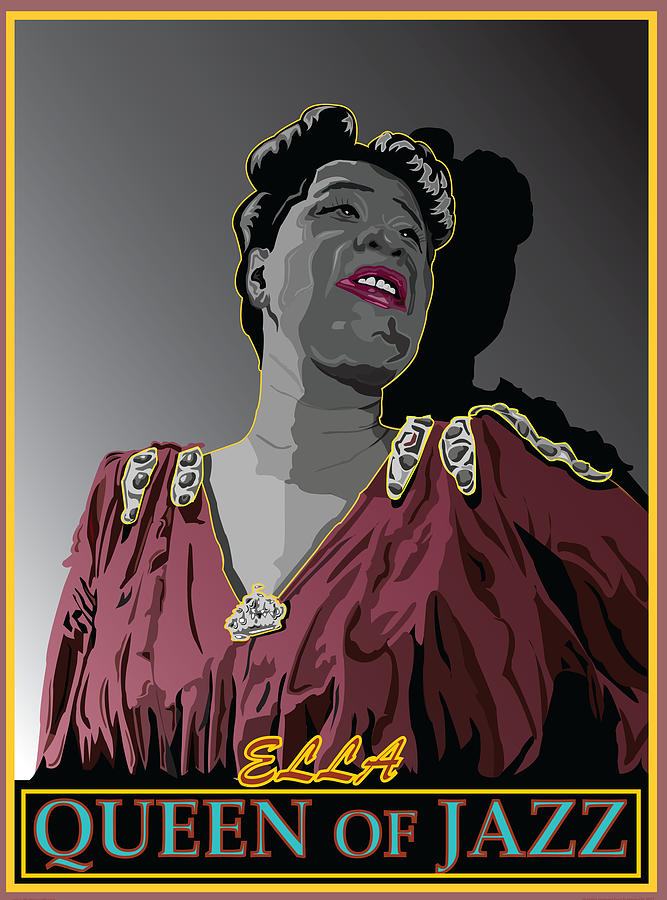 Ella Fitzgerald Digital Art - Ella Fitzgerald Jazz Singer by Larry Butterworth
