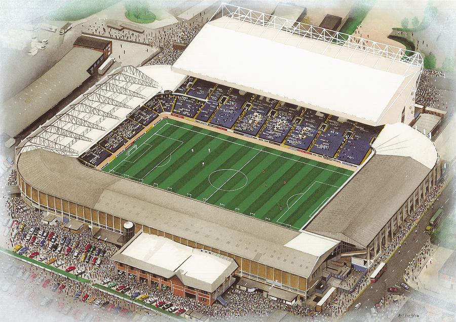 Football Painting - Elland Road - Leeds United by Kevin Fletcher