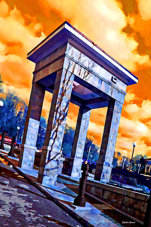Architecture Digital Art - Ellicott City Courthouse Path by Stephen Younts