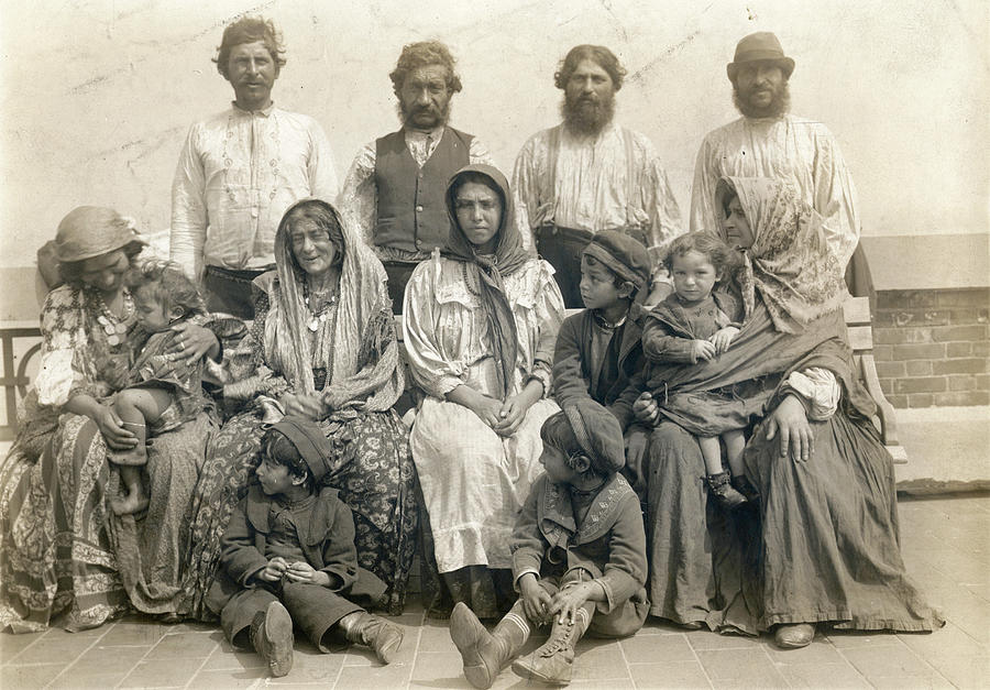 Ellis Island Family, 1906 Photograph by Granger