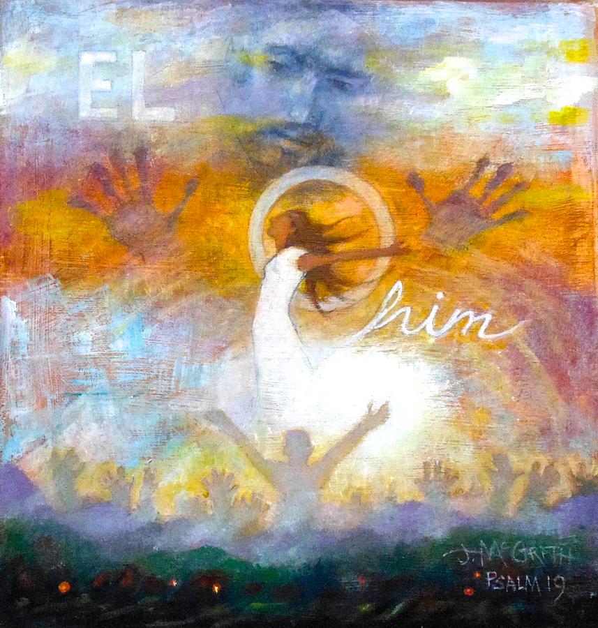 Jesus Christ Mixed Media - Elohim by Janet McGrath