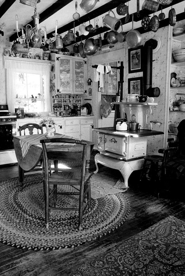 Eloises Kitchen BW Photograph by Cindy McIntyre
