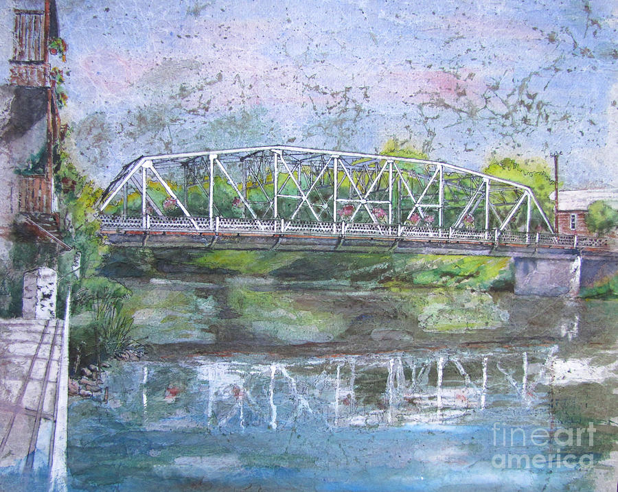 Elora Bridge Painting by Bev Morgan