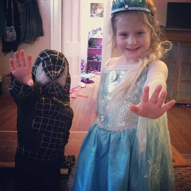 Elsa & Black Spider Man! Now They Are Photograph by Christie Dolce